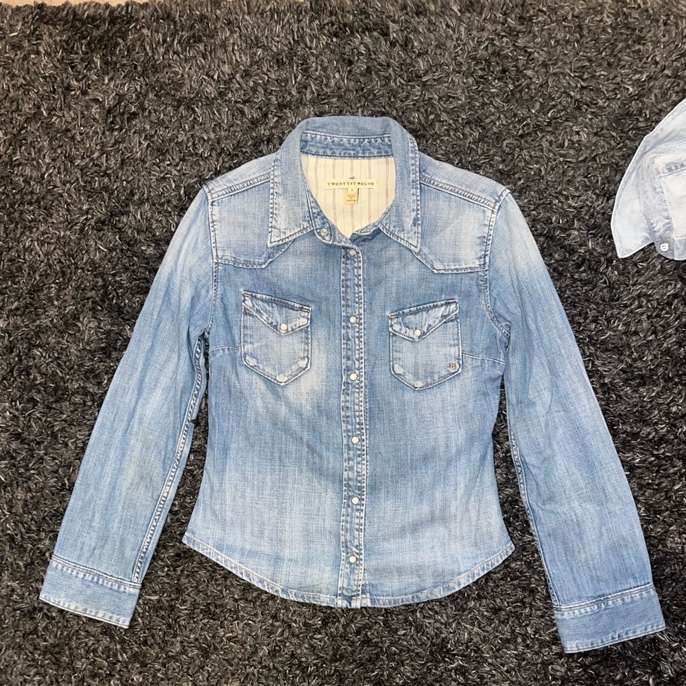 Twenty8Twelve snap button denim shirt